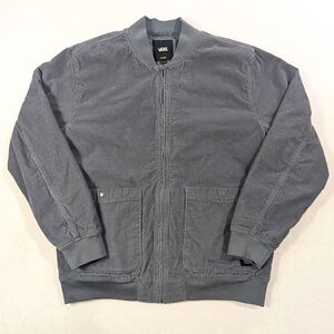 Vans Carlson Corduroy Bomber Jacket Quilted Blue Gray XL